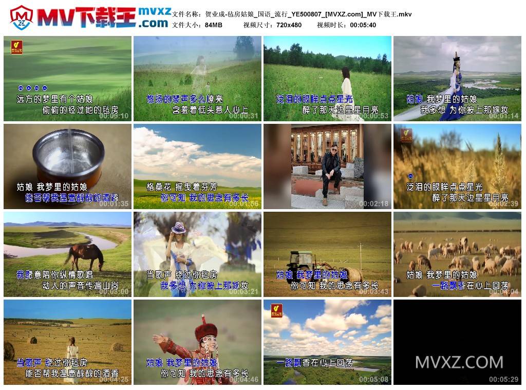 贺业成-毡房姑娘_国语_流行_YE500807